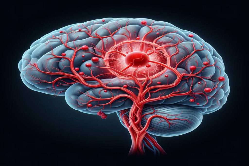 مغز یک انسان که دچار سکته مغزی شده است اما آیا سکته مغزی خوب میشود ؟